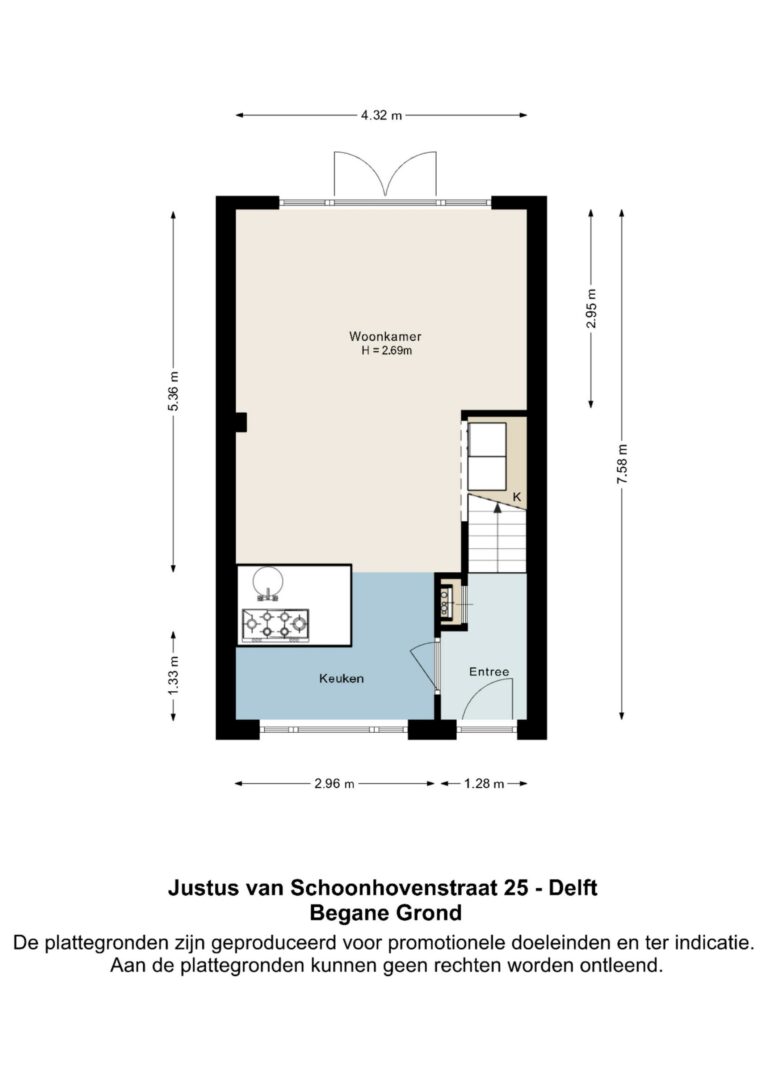 Foto van de woning aan de Justus van Schoonhovenstraat 25