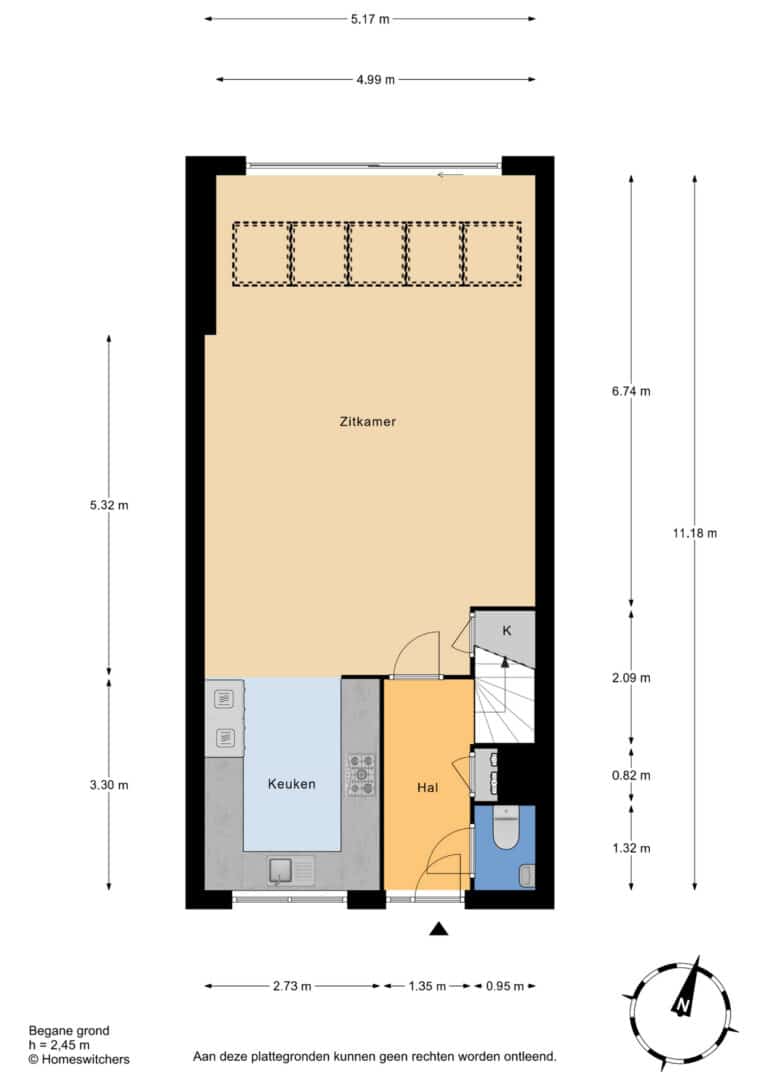 Foto van de woning aan de Sluiswachterstraat 25