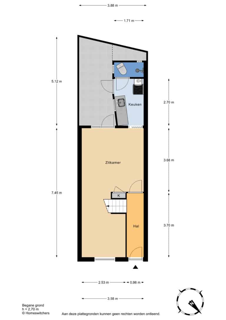 Foto van de woning aan de Dirklangendwarsstraat 5